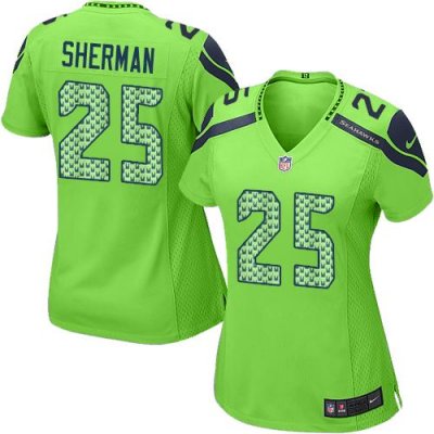 Jerseys Factory Cheap Nike Seahawks #25 Richard Sherman Green Al