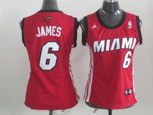 Jerseys Factory Cheap Heat #6 LeBron James Red Women's Alternate