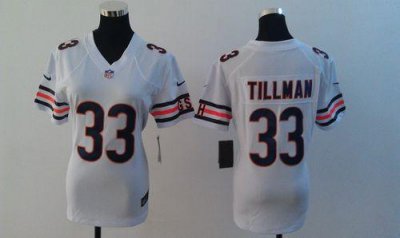 Jerseys Factory Cheap Nike Bears #33 Charles Tillman White Women