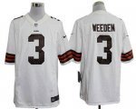 Jerseys Factory Cheap Nike Browns #3 Brandon Weeden White Men's