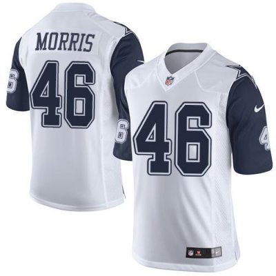 Jerseys Factory Cheap Nike Cowboys #46 Alfred Morris White Men's