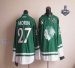 Jerseys Factory Cheap Blackhawks St Patty's Day #27 Jeremy Morin