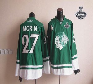 Jerseys Factory Cheap Blackhawks St Patty's Day #27 Jeremy Morin