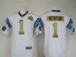 Jerseys Factory Cheap Nike Panthers #1 Cam Newton White Super Bo
