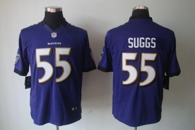 Jerseys Factory Cheap Nike Ravens #55 Terrell Suggs Purple Team