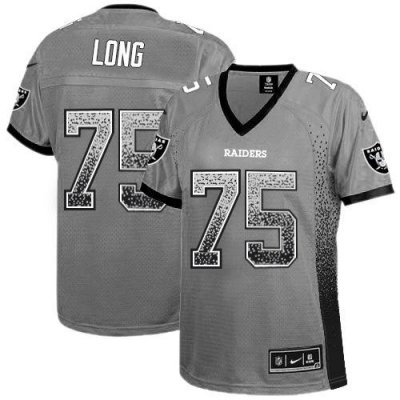 Jerseys Factory Cheap Nike Raiders #75 Howie Long Grey Women's E