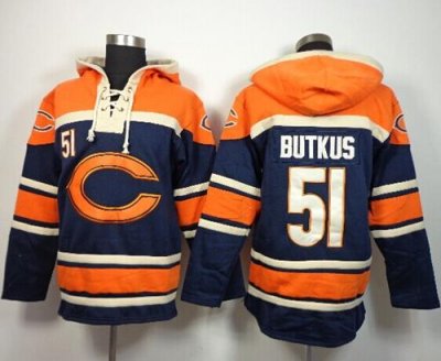 Jerseys Factory Cheap Chicago Bears #51 Dick Butkus Navy Blue Sa