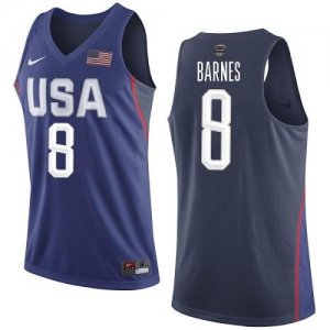 Jerseys Factory Cheap Nike Team USA #8 Harrison Barnes Navy Blue