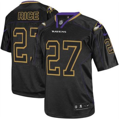 Jerseys Factory Cheap Nike Ravens #27 Ray Rice Lights Out Black