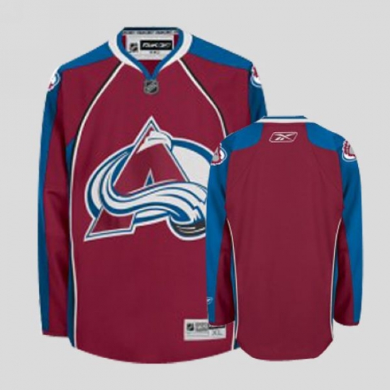 Jerseys Factory Cheap Avalanche Blank Embroidered Red NHL Jersey - Click Image to Close