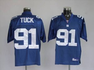 Jerseys Factory Cheap Giants #91 Justin Tuck Stitched Blue NFL J