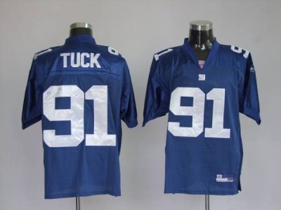 Jerseys Factory Cheap Giants #91 Justin Tuck Stitched Blue NFL J