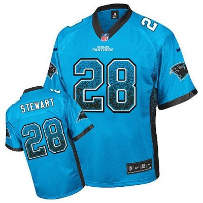 Jerseys Factory Cheap Nike Panthers #28 Jonathan Stewart Blue Al