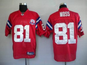 Jerseys Factory Cheap Patriots #81 Randy Moss Red With AFL 50 An