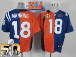 Jerseys Factory Cheap Nike Colts #18 Peyton Manning Orange/Royal