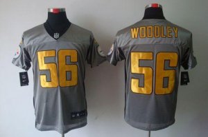 Jerseys Factory Cheap Nike Steelers #56 LaMarr Woodley Grey Shad