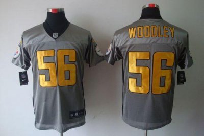 Jerseys Factory Cheap Nike Steelers #56 LaMarr Woodley Grey Shad