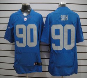 Jerseys Factory Cheap Nike Lions #90 Ndamukong Suh Blue Alternat
