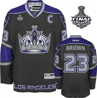 Jerseys Factory Cheap Kings #23 Dustin Brown 2012 Stanley Cup Fi