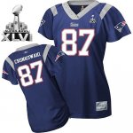 Jerseys Factory Cheap Patriots #87 Rob Gronkowski Blue Women's F