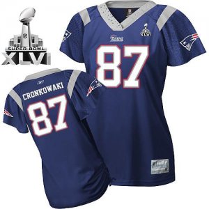 Jerseys Factory Cheap Patriots #87 Rob Gronkowski Blue Women's F