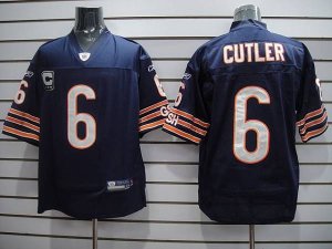 Jerseys Factory Cheap Bears #6 Jay Cutler Blue With C Patch Stit