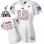 Jerseys Factory Cheap Giants #10 Eli Manning White Women's Zebra