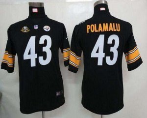 Jerseys Factory Cheap Nike Steelers #43 Troy Polamalu Black Team