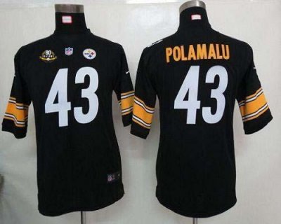 Jerseys Factory Cheap Nike Steelers #43 Troy Polamalu Black Team