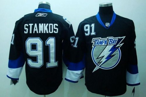 Jerseys Factory Cheap Lightning #91 Steven Stamkos Embroidered B