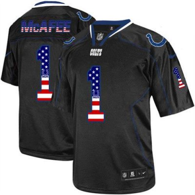 Jerseys Factory Cheap Nike Colts #1 Pat McAfee Black Men's Stitc