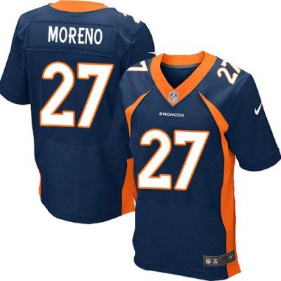 Jerseys Factory Cheap Nike Broncos #27 Knowshon Moreno Navy Blue