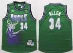 Jerseys Factory Cheap Bucks #34 Ray Allen Green Throwback New St