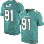 Jerseys Factory Cheap Nike Dolphins #91 Cameron Wake Aqua Green
