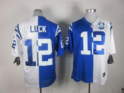 Jerseys Factory Cheap Nike Colts #12 Andrew Luck Royal Blue/Whit