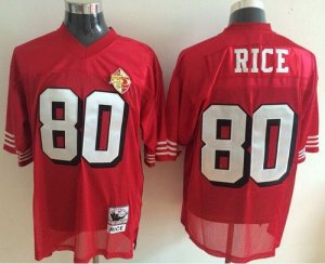 Jerseys Factory Cheap Mitchell and Ness 49ers #80 Jerry Rice Red