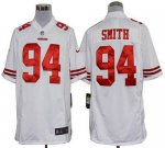 Jerseys Factory Cheap Nike 49ers #94 Justin Smith White Men's Em