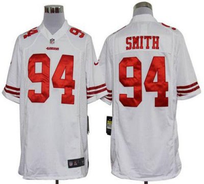 Jerseys Factory Cheap Nike 49ers #94 Justin Smith White Men's Em
