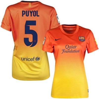 Jerseys Factory Cheap Women's Barcelona #5 Carles Puyol Away Soc