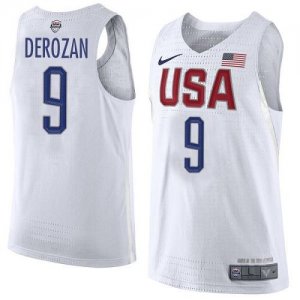 Jerseys Factory Cheap Nike Team USA #9 DeMar DeRozan White 2016