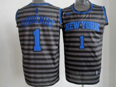 Jerseys Factory Cheap Knicks #1 Amare Stoudemire Black/Grey Groo