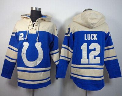 Jerseys Factory Cheap Nike Colts #12 Andrew Luck Blue Sawyer Hoo