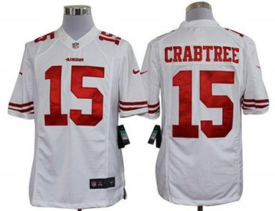 Jerseys Factory Cheap Nike 49ers #15 Michael Crabtree White Men'