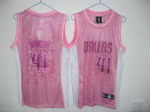 Jerseys Factory Cheap Mavericks #41 Dirk Nowitzki Pink Women Fas