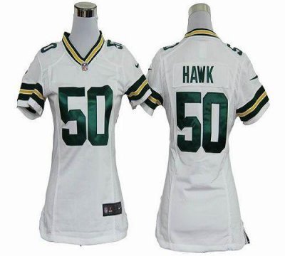 Jerseys Factory Cheap Nike Packers #50 A.J. Hawk White Women's E