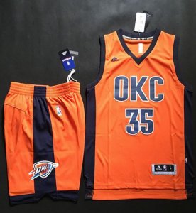 Jerseys Factory Cheap Thunder #35 Kevin Durant Orange Alternate