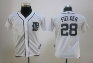 Jerseys Factory Cheap Tigers #28 Prince Fielder White Cool Base