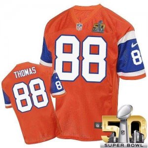 Jerseys Factory Cheap Nike Broncos #88 Demaryius Thomas Orange T
