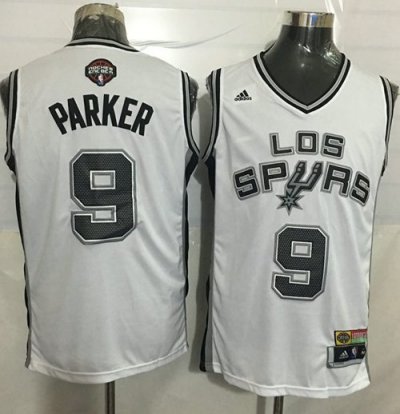Jerseys Factory Cheap Spurs #9 Tony Parker White Latin Nights St