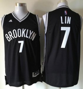 Jerseys Factory Cheap Nets #7 Jeremy Lin Black Road Stitched NBA
